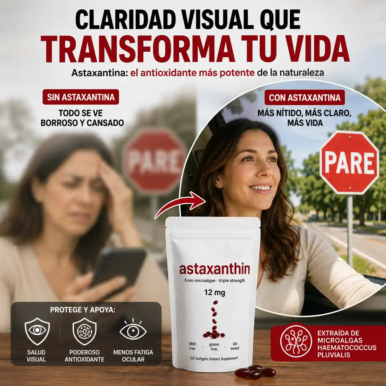 Astaxantina, NO MÁS FATIGA VISUAL